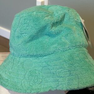 NWT Disney Characters Green Terry Cloth Bucket Hat